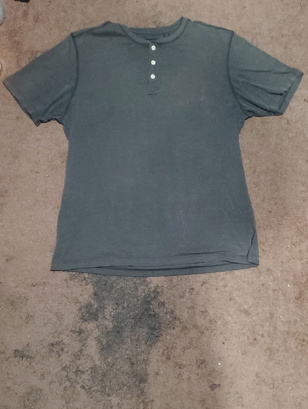 Arrow Men's Short-Sleeve Henley Polo - Dark Gray